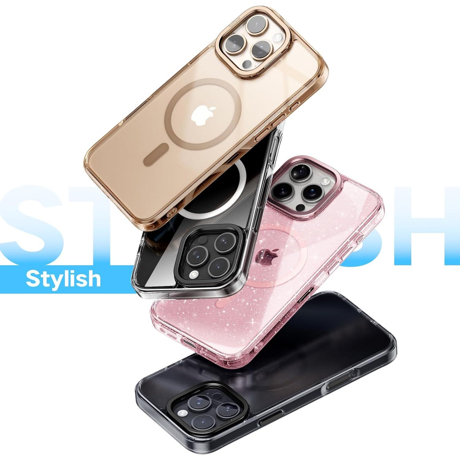 Funda Magnética Maledan para iPhone 16 Pro Max Titanio