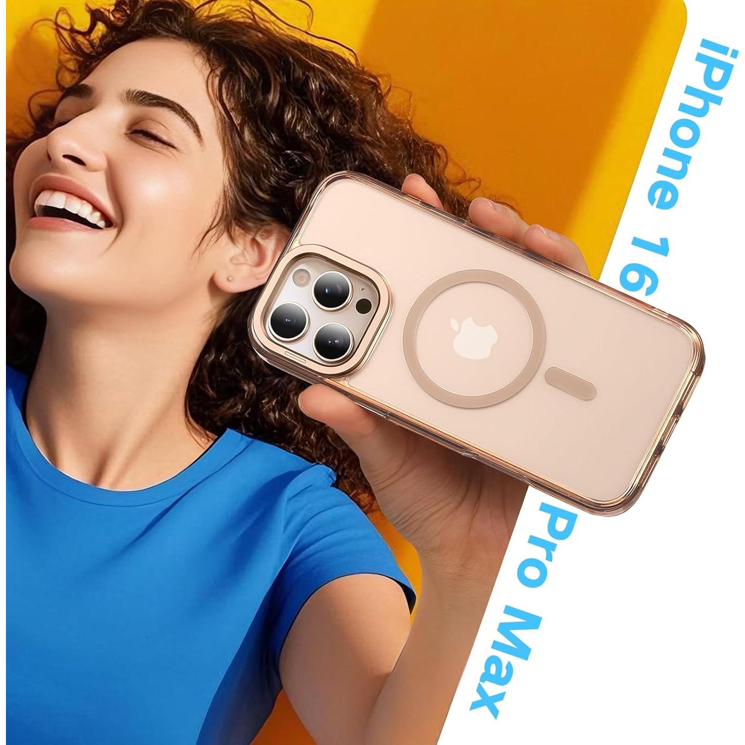 Funda Magnética Maledan para iPhone 16 Pro Max Titanio