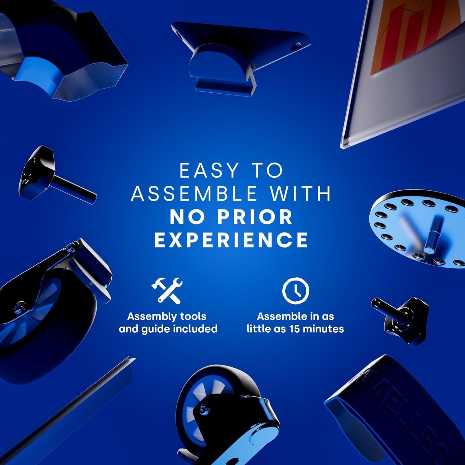 Pizarra Blanca Borrable Móvil KAMELLEO 121,9x91,4 cm