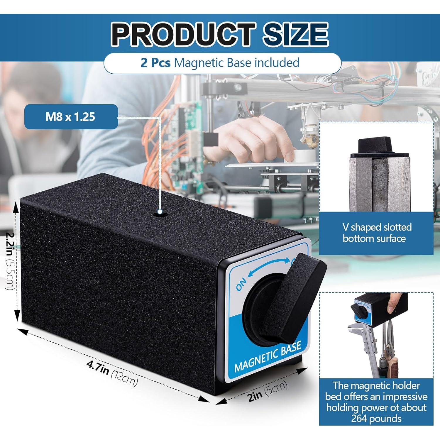 Soporte Magnético Reallnaive 2 Pcs 119 kg Interruptor On/Off