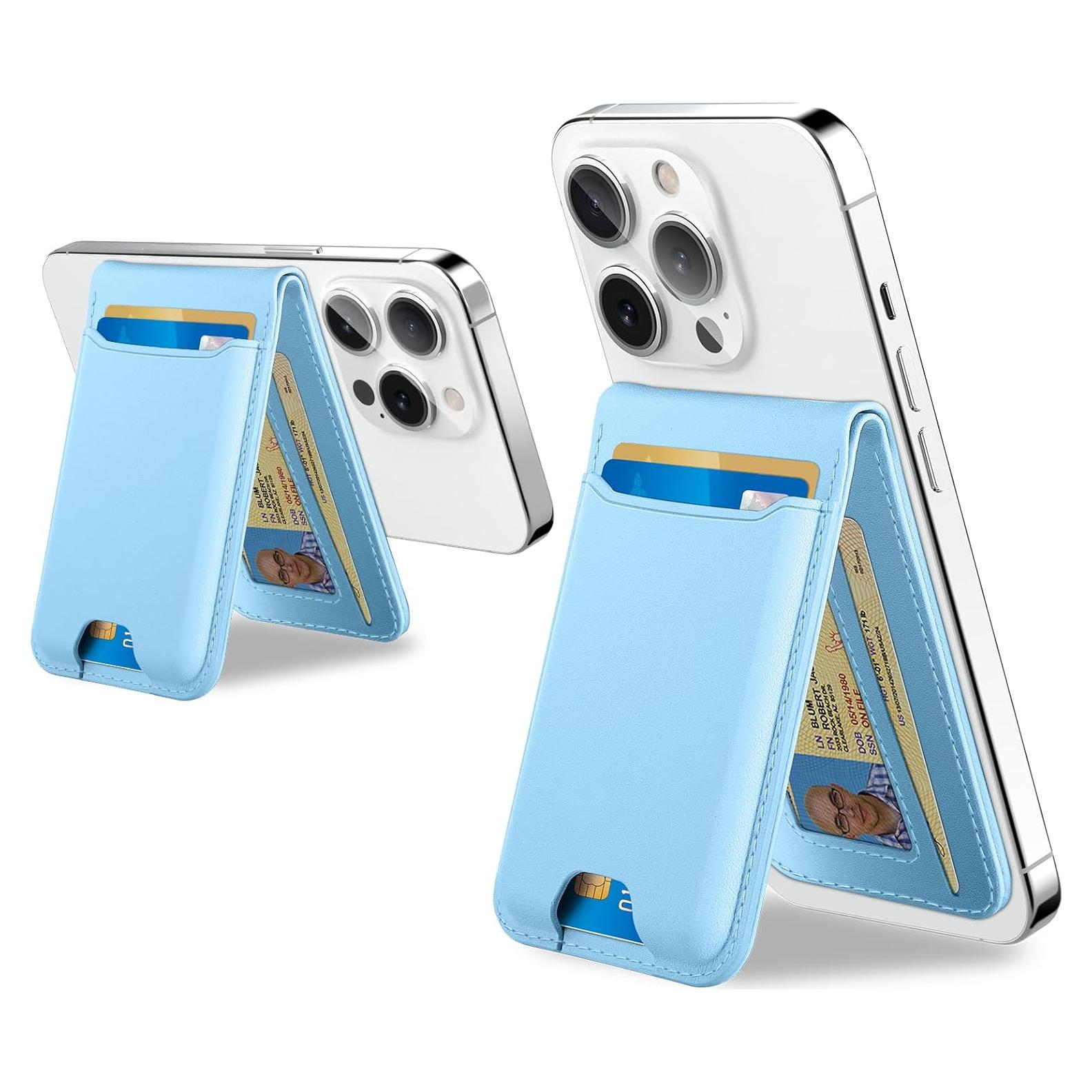 Cartera Magnética TopMade para iPhone 16/15/14/13/12 - Hielo Blanco