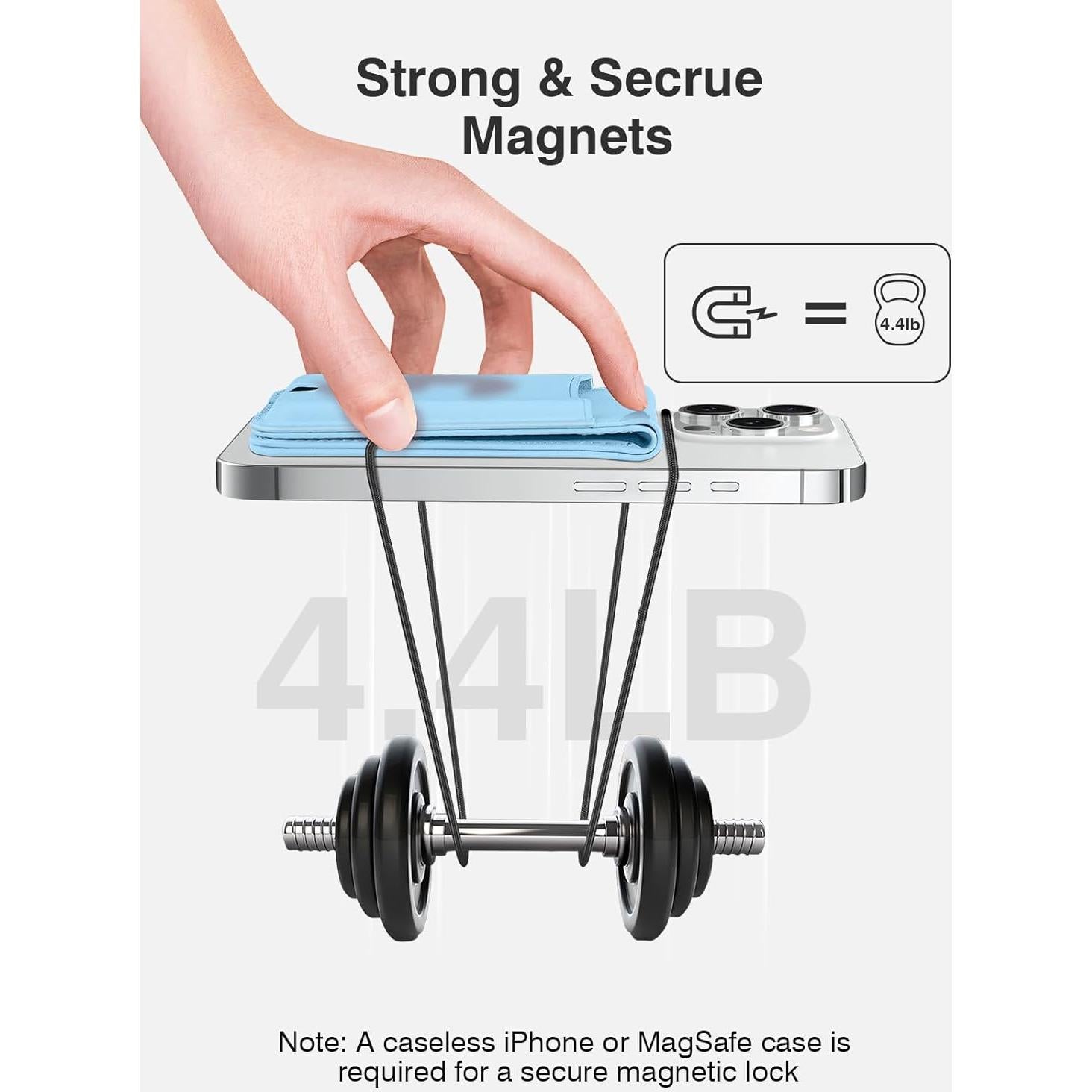 Cartera Magnética TopMade para iPhone 16/15/14/13/12 - Hielo Blanco