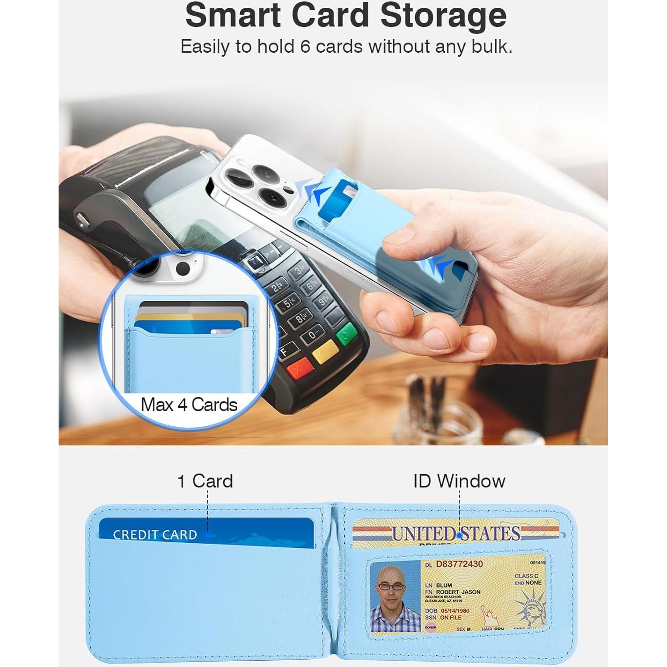 Cartera Magnética TopMade para iPhone 16/15/14/13/12 - Hielo Blanco