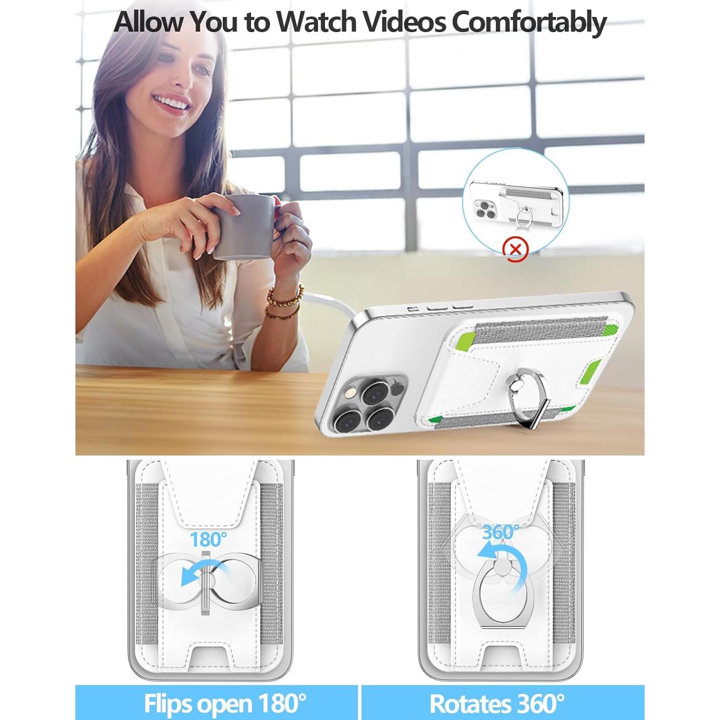 Cartera Magnética ExtreLife para iPhone 16/15/14/13/12, Blanco