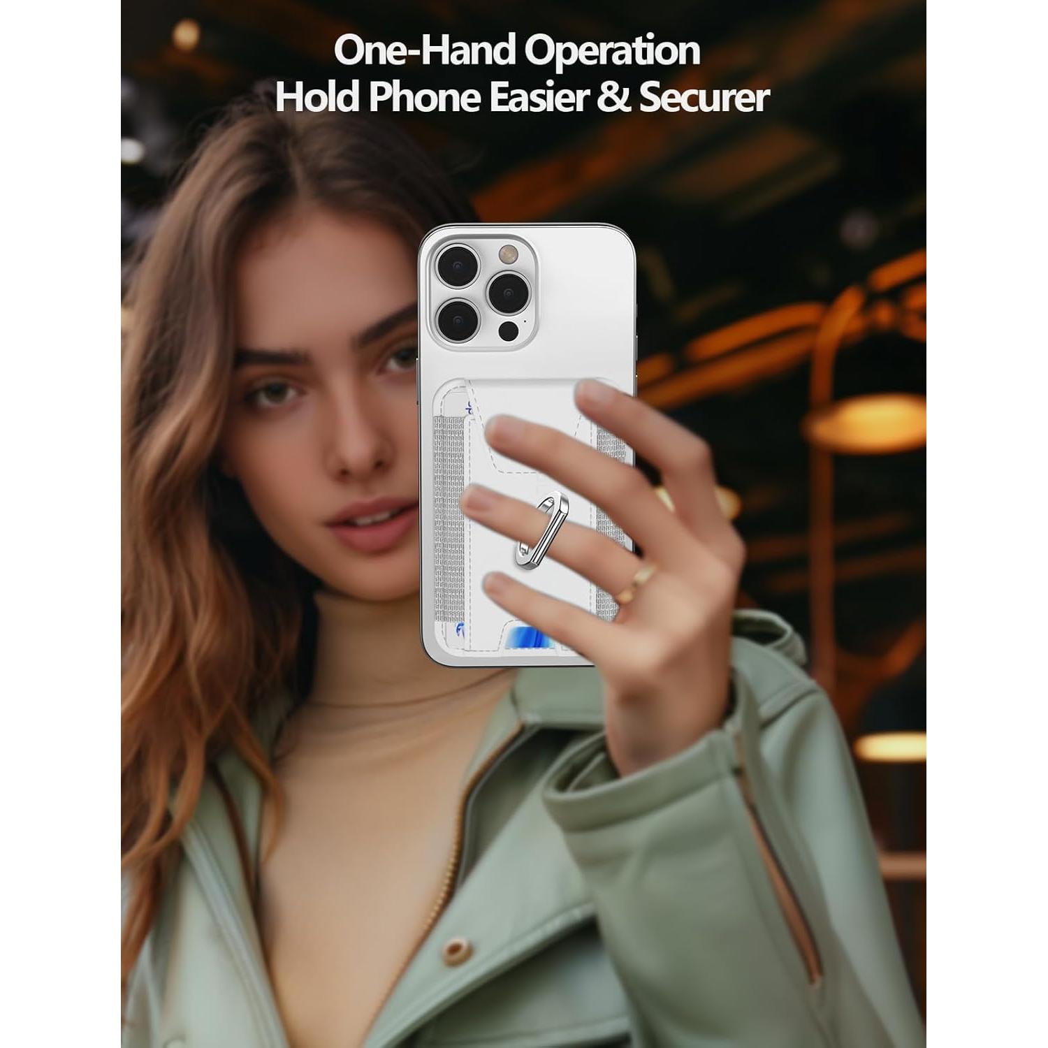 Cartera Magnética ExtreLife para iPhone 16/15/14/13/12, Blanco