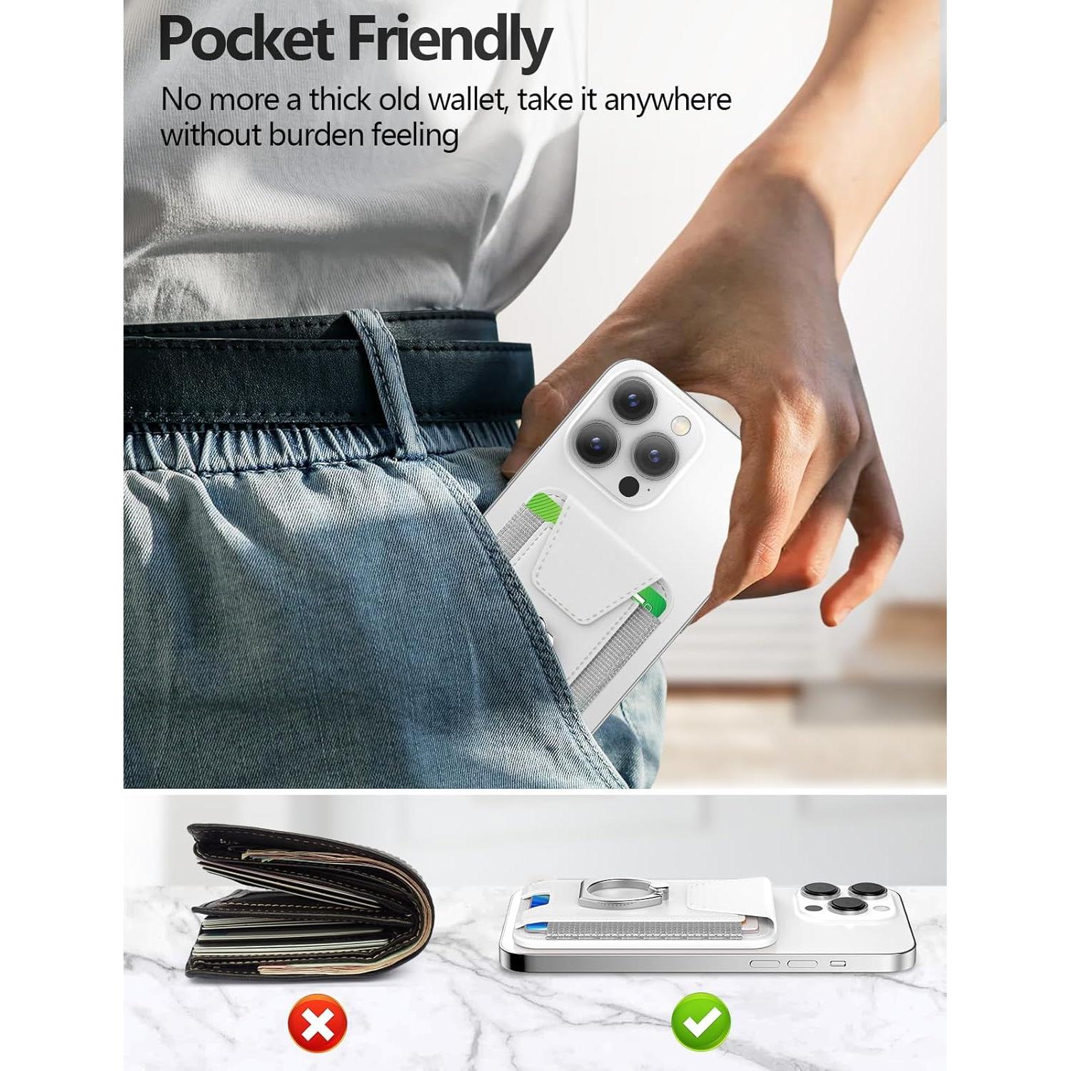 Cartera Magnética ExtreLife para iPhone 16/15/14/13/12, Blanco