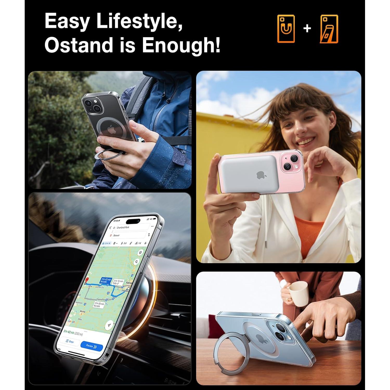 Soporte Magnético TORRAS para iPhone 13/14 Transparente