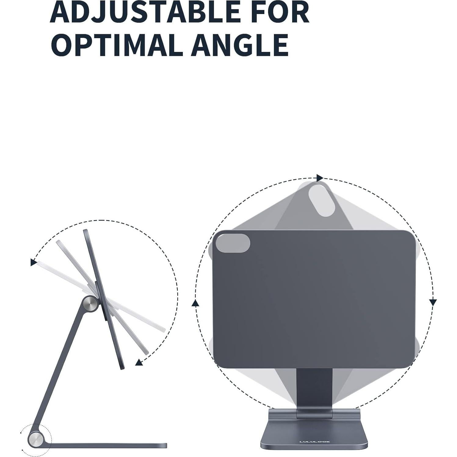 Soporte Magnético Plegable LULULOOK para iPad Mini 7/6 Gris