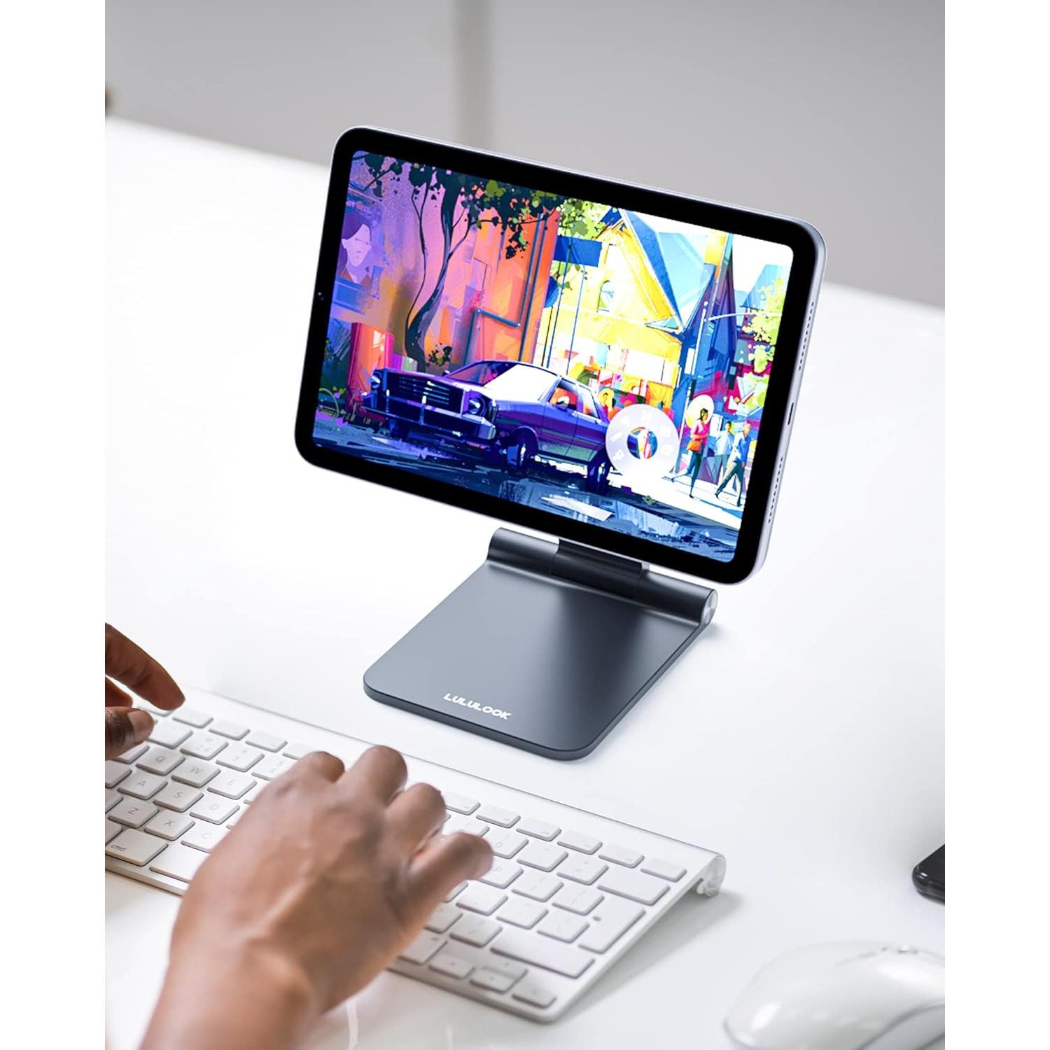 Soporte Magnético Plegable LULULOOK para iPad Mini 7/6 Gris