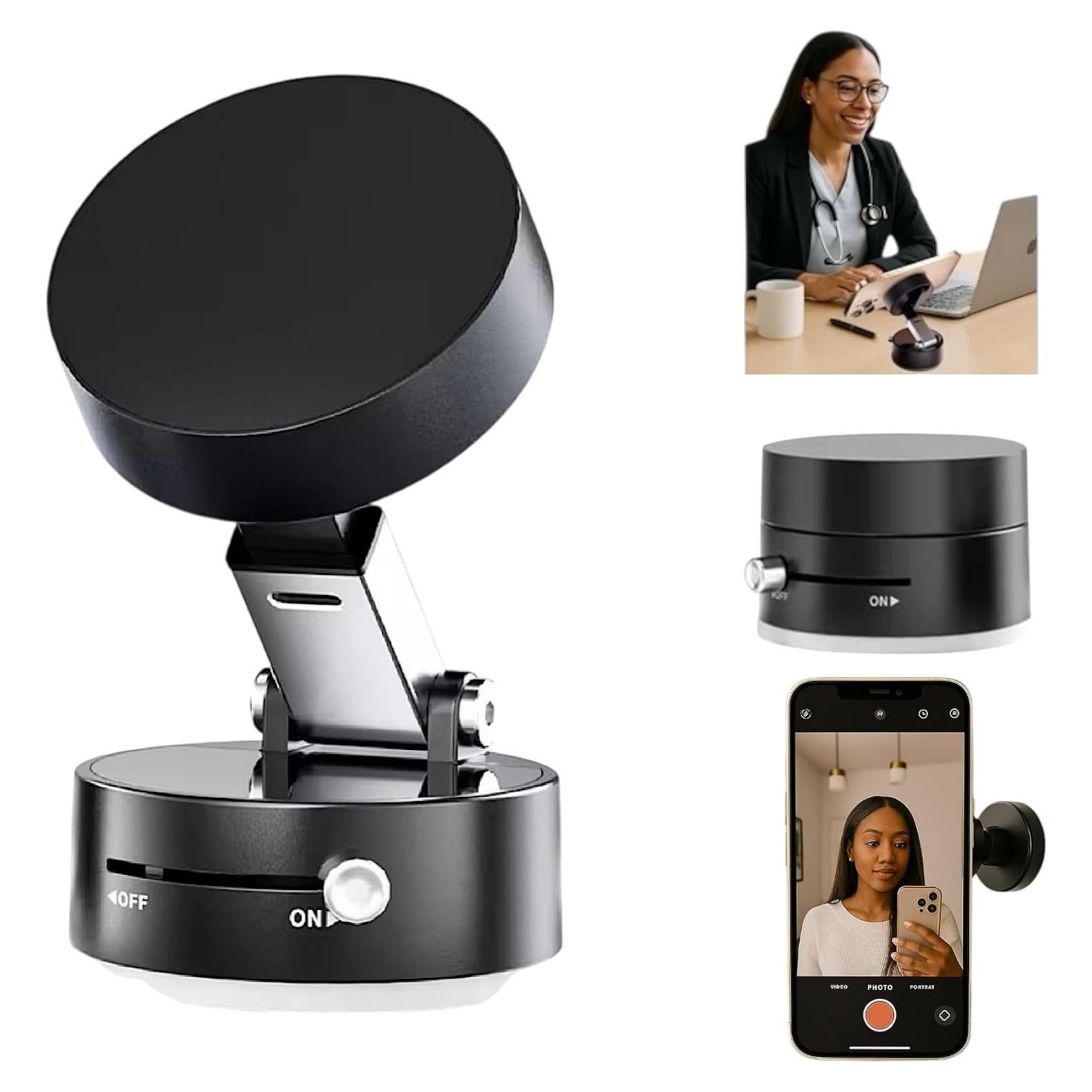 Soporte de Teléfono Ajustable Melcy 360° Plegable Negro