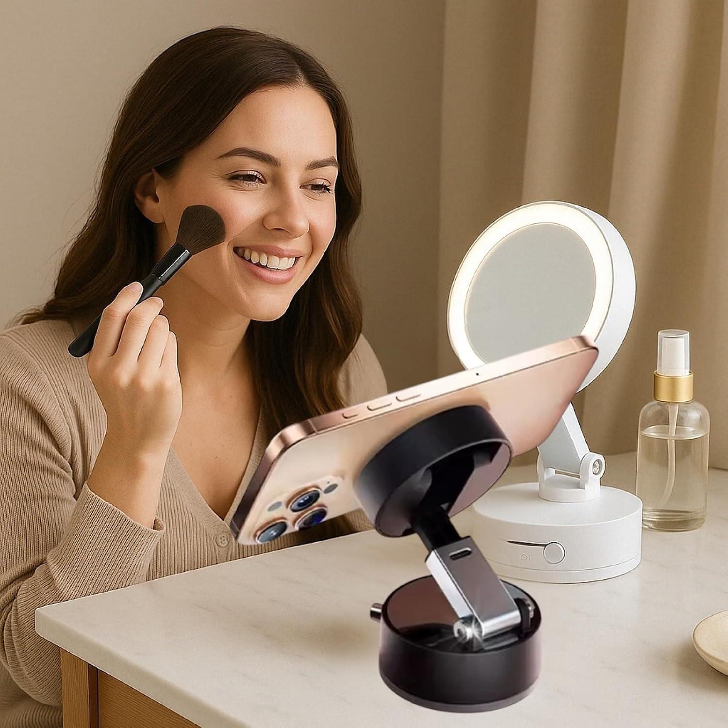 Soporte de Teléfono Ajustable Melcy 360° Plegable Negro