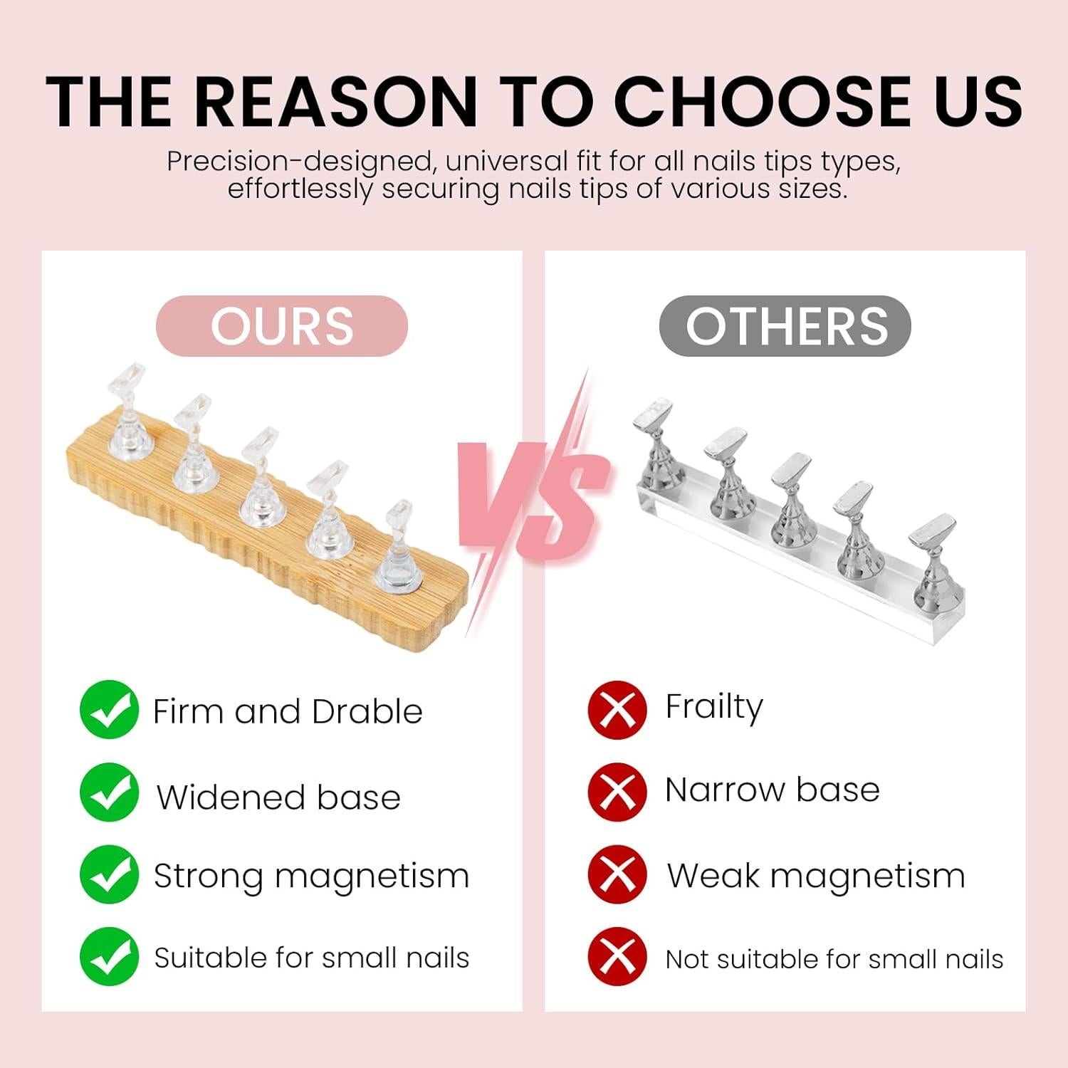 Soporte de Madera para Práctica de Uñas ESUOHYM Mediano