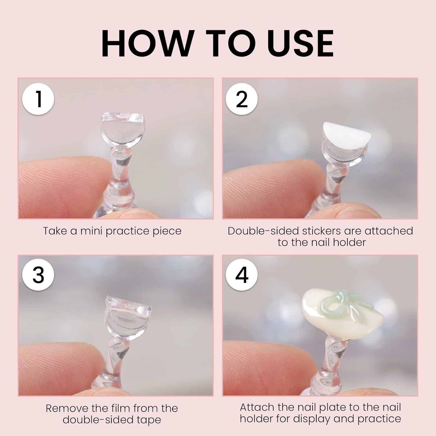 Soporte de Madera para Práctica de Uñas ESUOHYM Mediano