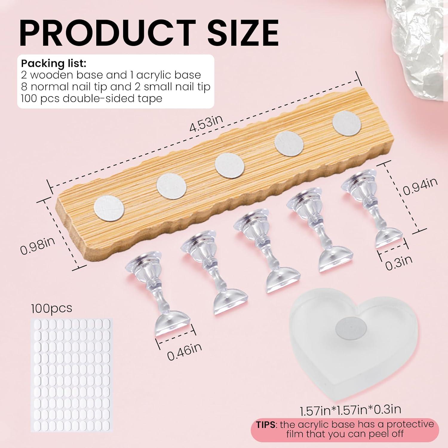 Soporte de Madera para Práctica de Uñas ESUOHYM Mediano