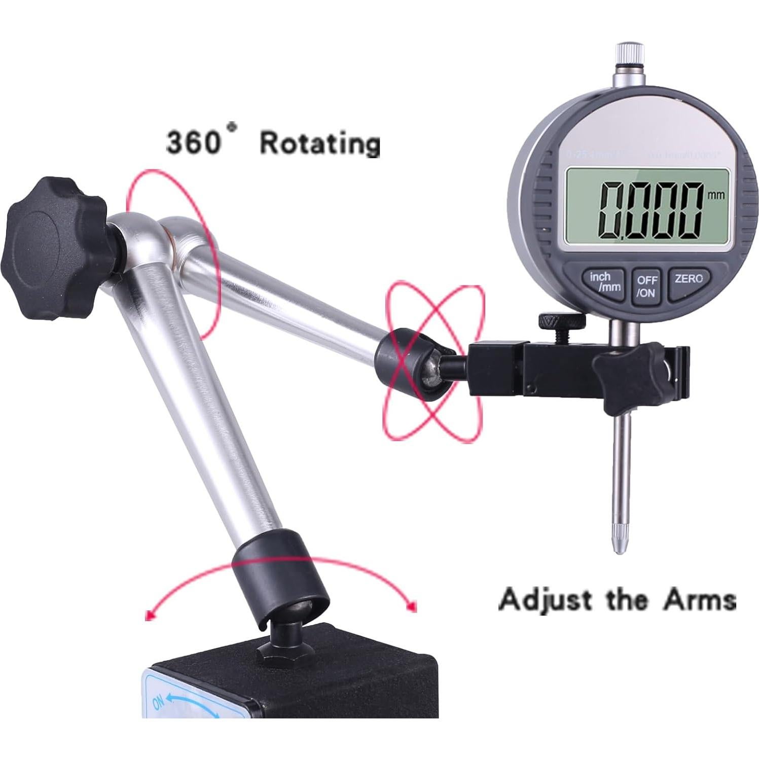 Soporte Magnético Qnkaa para Medidor Digital de Dial 1,17 kg
