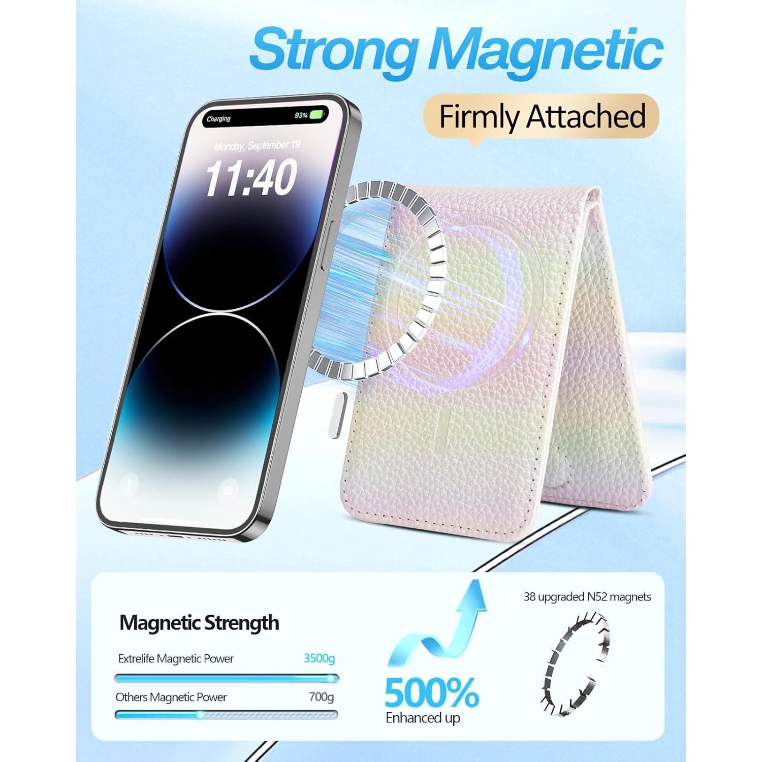 Cartera Magnética Shorogyt para iPhone 16/15/14/13/12, RFID