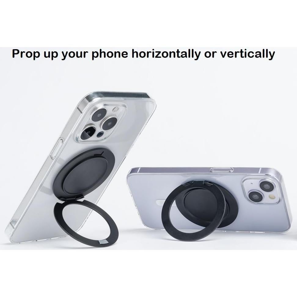 Soporte Magnético Ganinno R para iPhone 12-16 Pro Max - Aluminio Negro