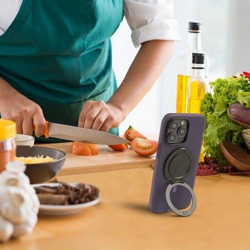 Soporte Magnético Ganinno R para iPhone 12-16 Pro Max - Aluminio Negro