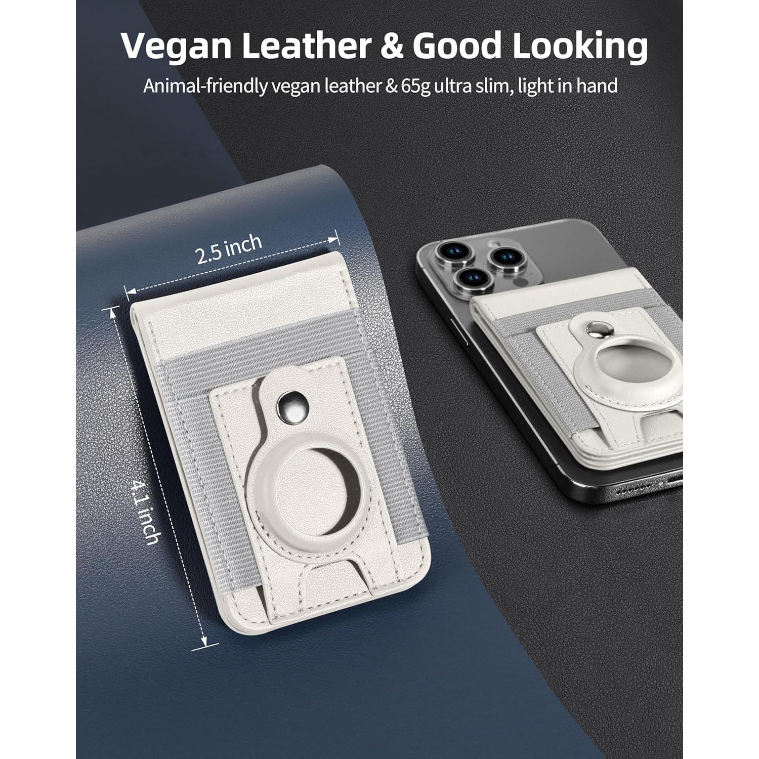 Billetera Magnética ExtreLife con Soporte para AirTag - Blanco