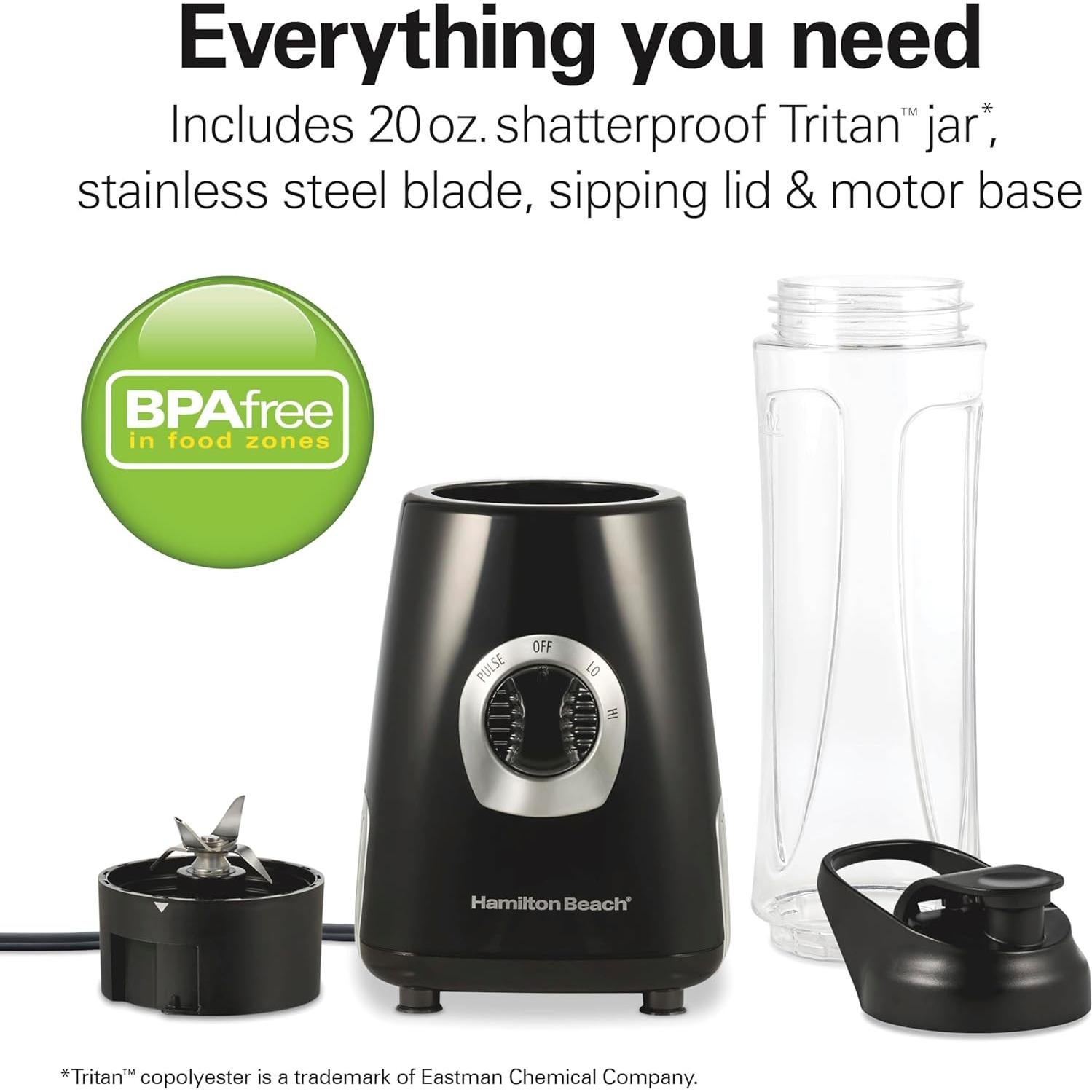 Mezclador Personal Hamilton Beach 20 oz 600W Negro