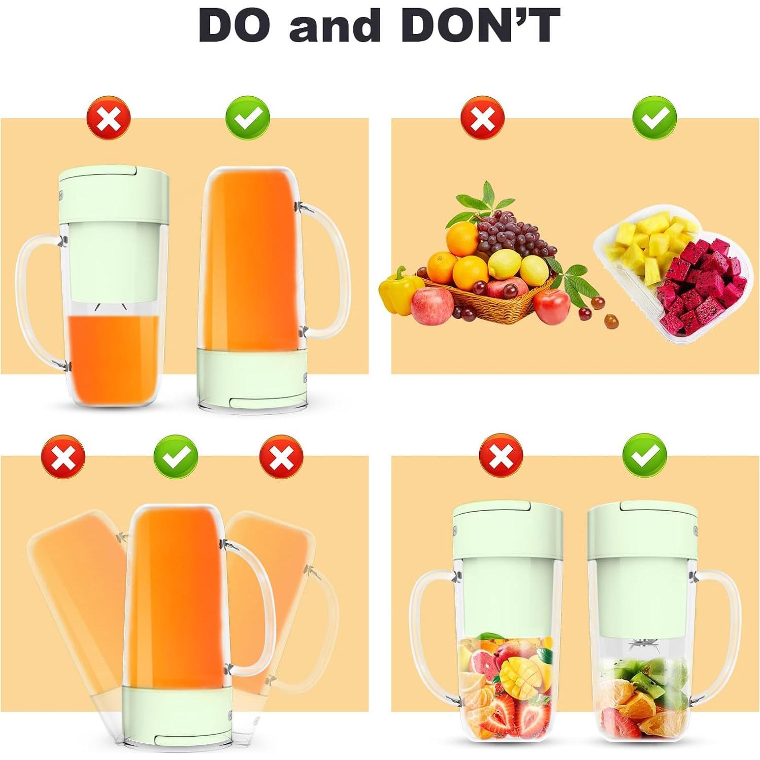 Licuadora Portátil Cozy Blue 10 oz USB Recargable Verde