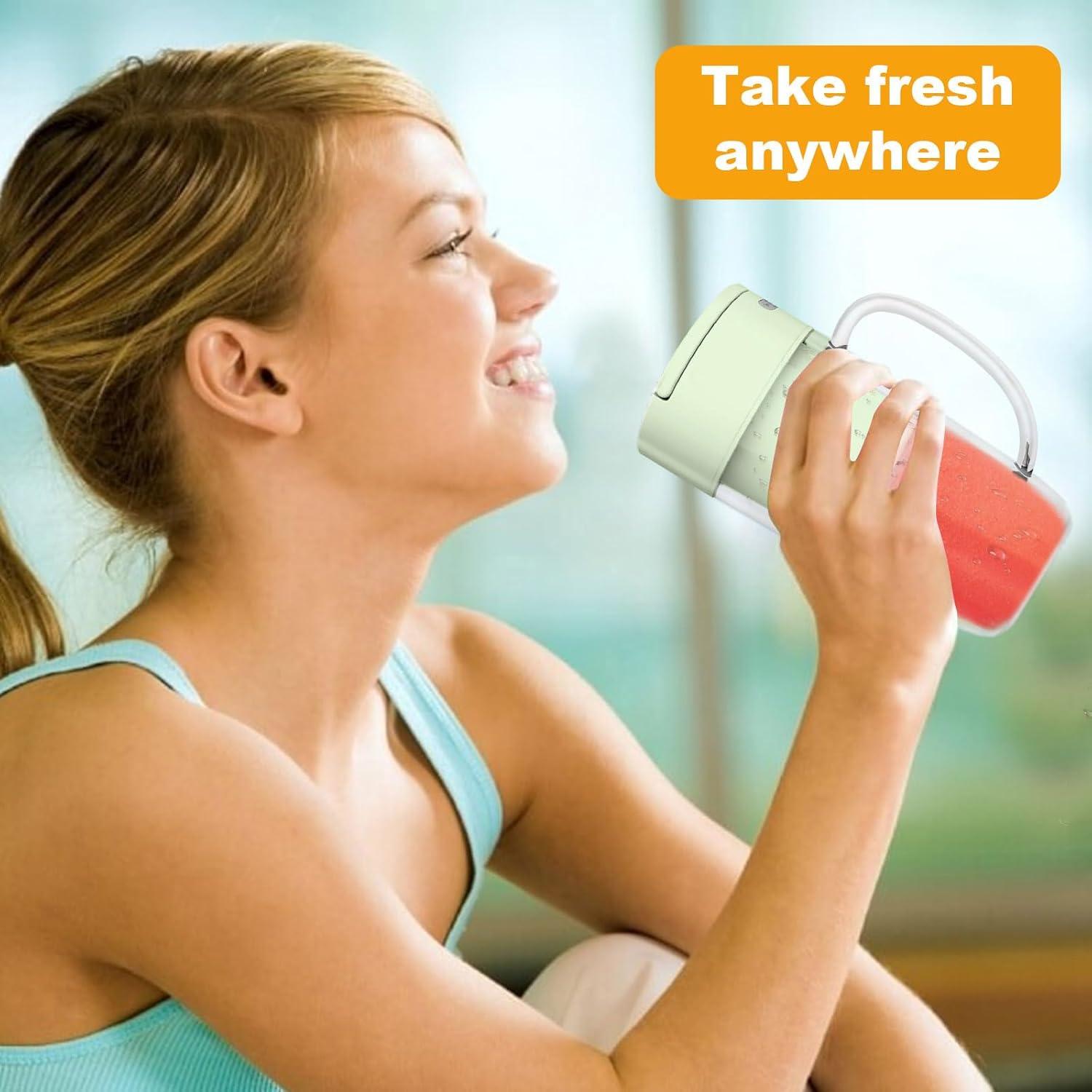 Licuadora Portátil Cozy Blue 10 oz USB Recargable Verde