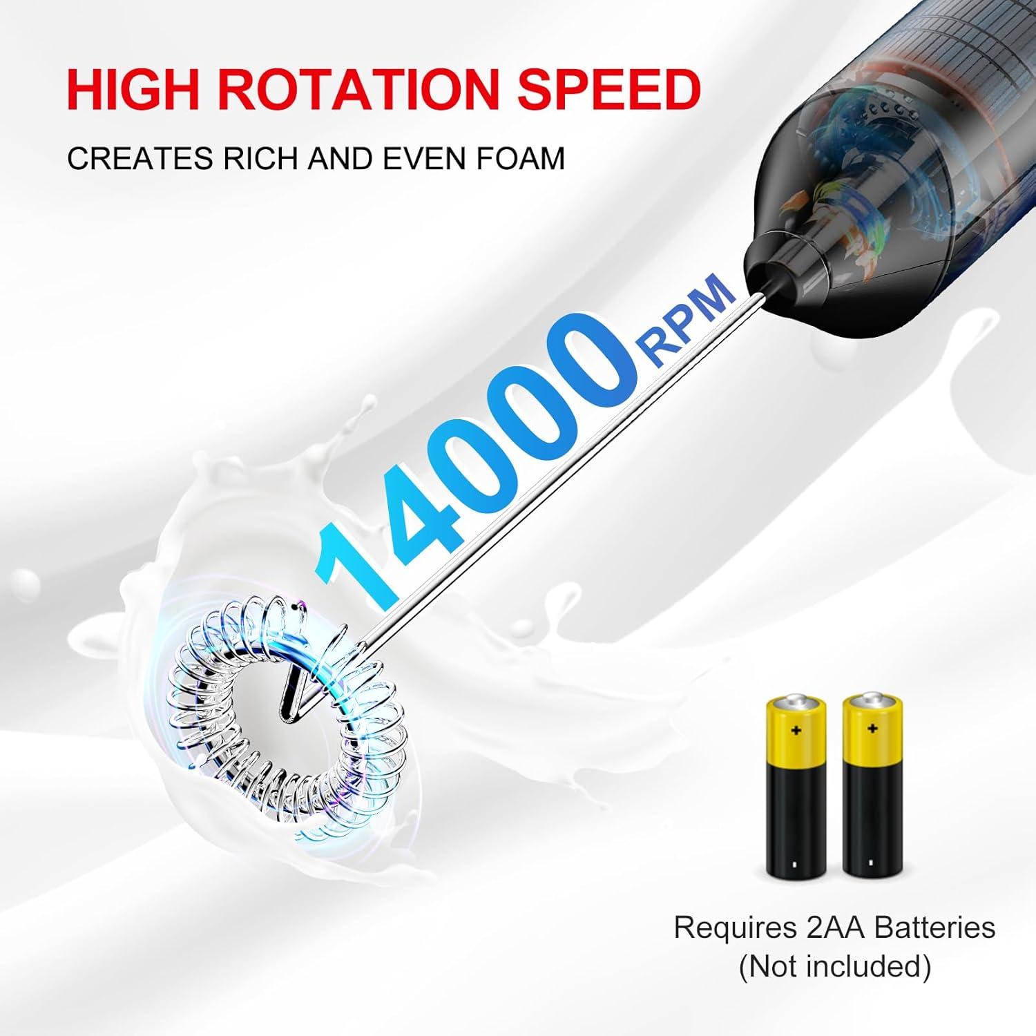 Espumador de Leche Bonsenkitchen MF8712-NEW 10W Negro