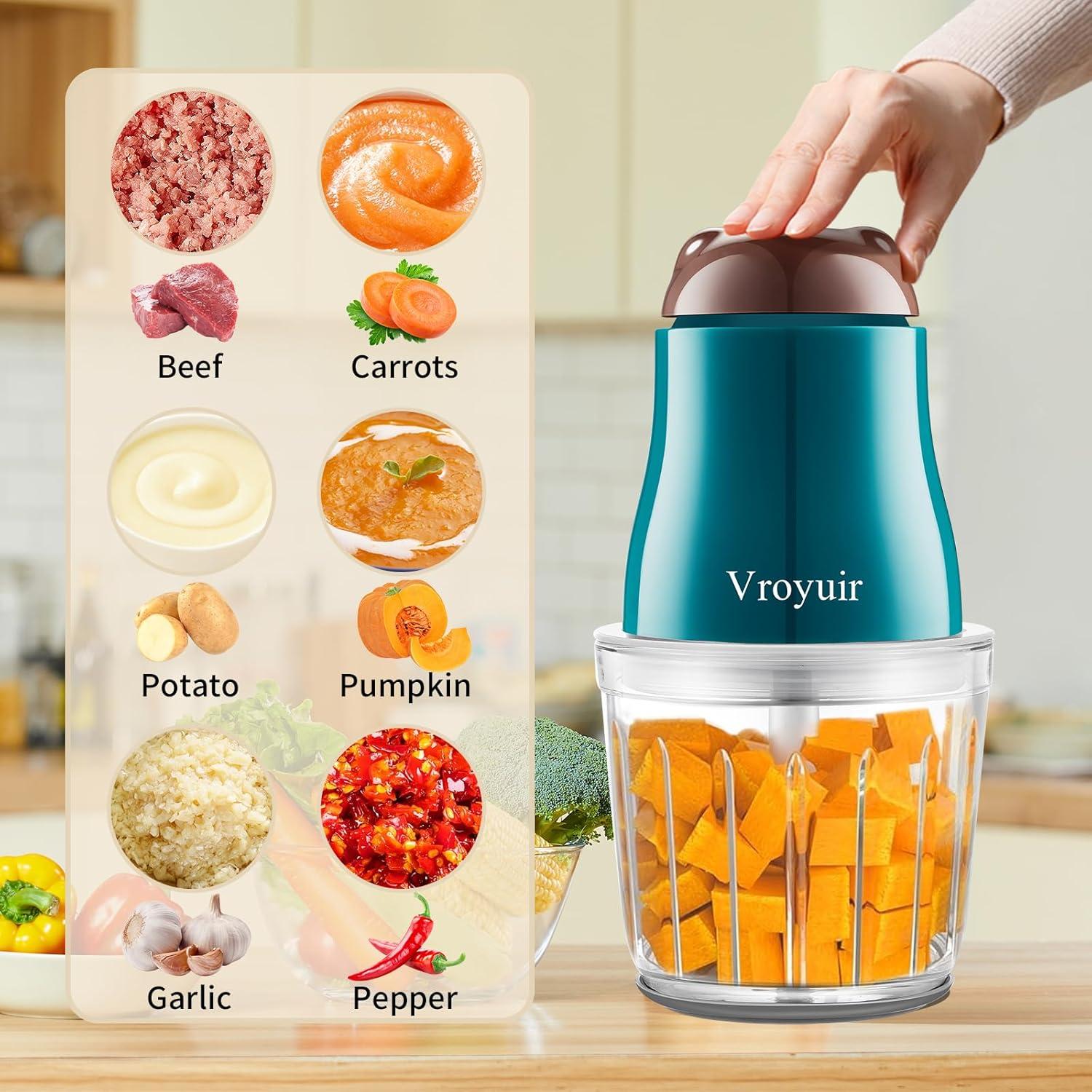 Licuadora de Comida para Bebés Vroyuir 600ml con 10 Cuchillas