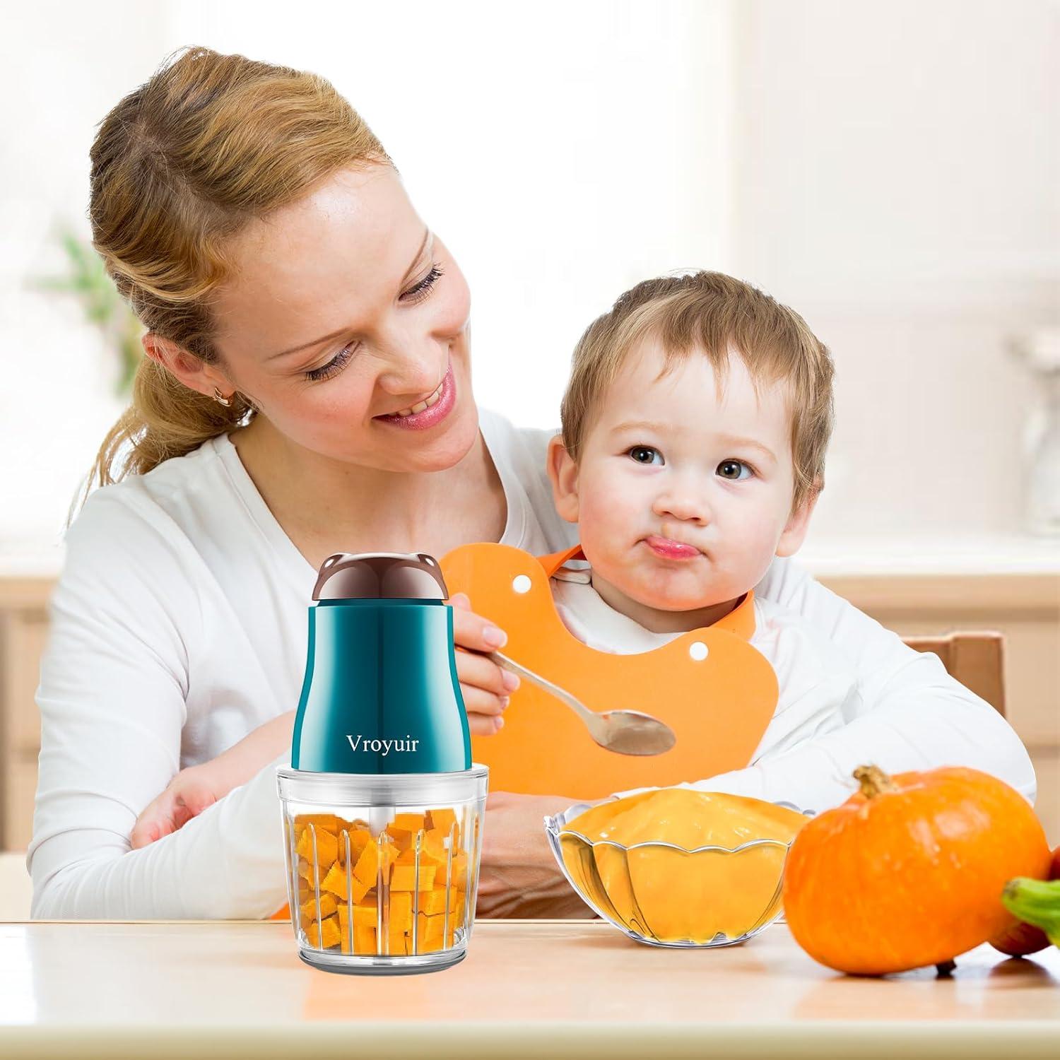 Licuadora de Comida para Bebés Vroyuir 600ml con 10 Cuchillas