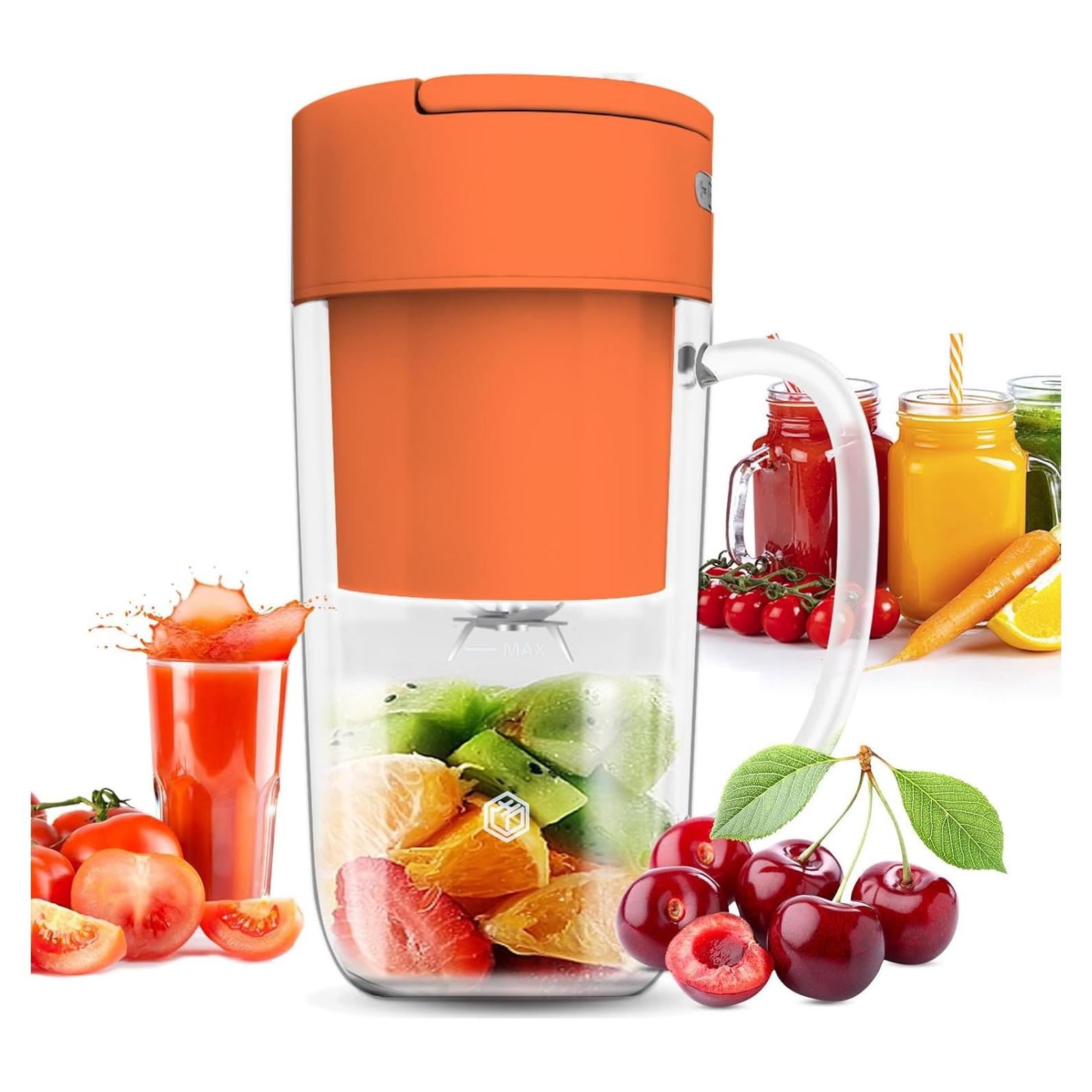 Licuadora Portátil Cozy Blue 0.3L USB Recargable Naranja