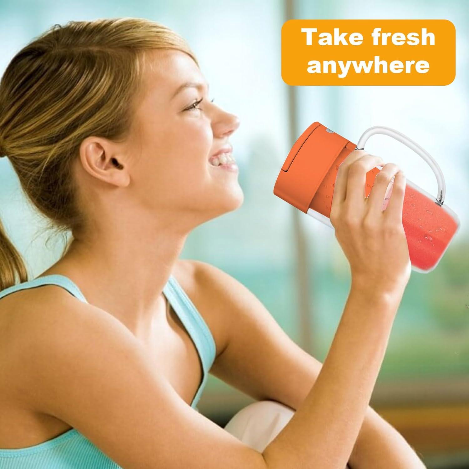 Licuadora Portátil Cozy Blue 0.3L USB Recargable Naranja