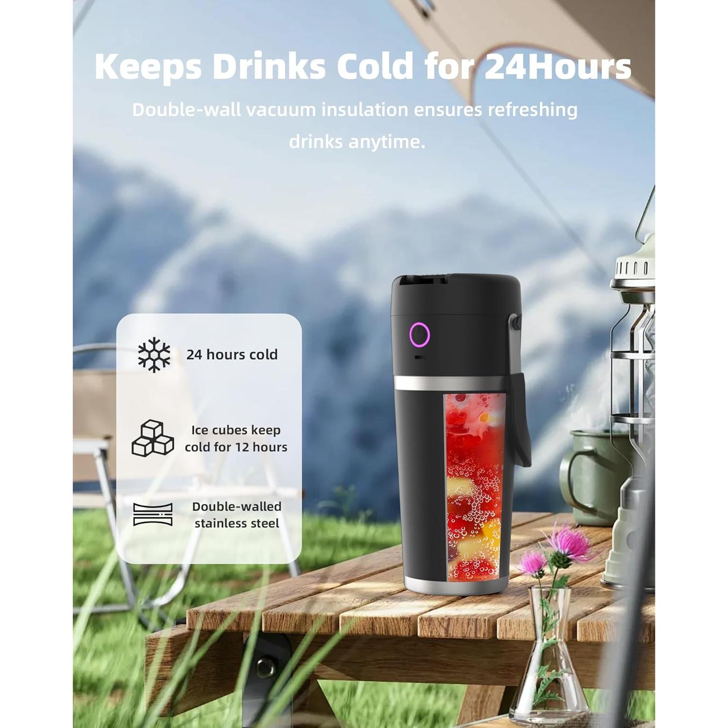 Licuadora Portátil Gofuch NKZ-60 590ml Acero Inoxidable