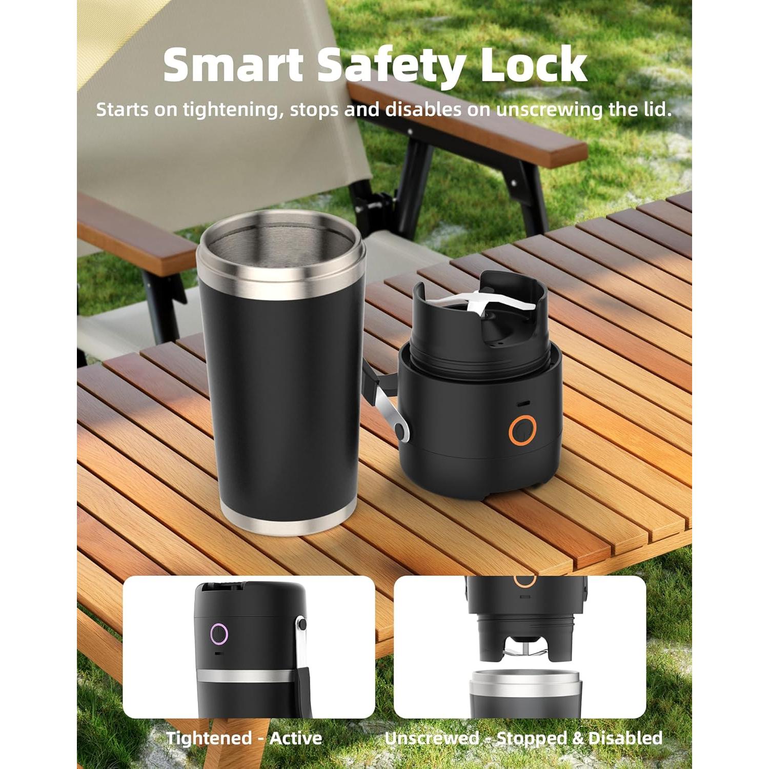 Licuadora Portátil Gofuch NKZ-60 590ml Acero Inoxidable