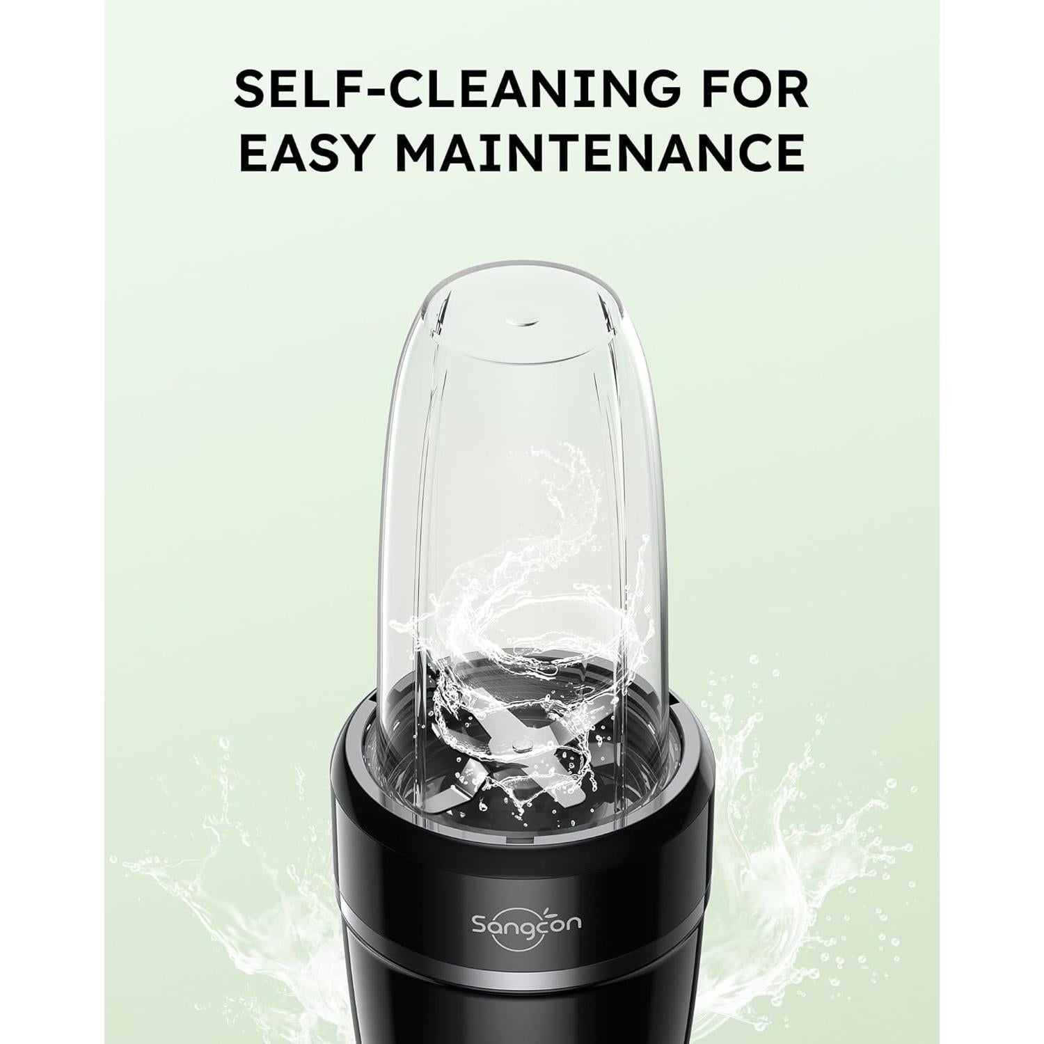 Licuadora Sangcon 1000W Portátil con 3 Tazas y Accesorios