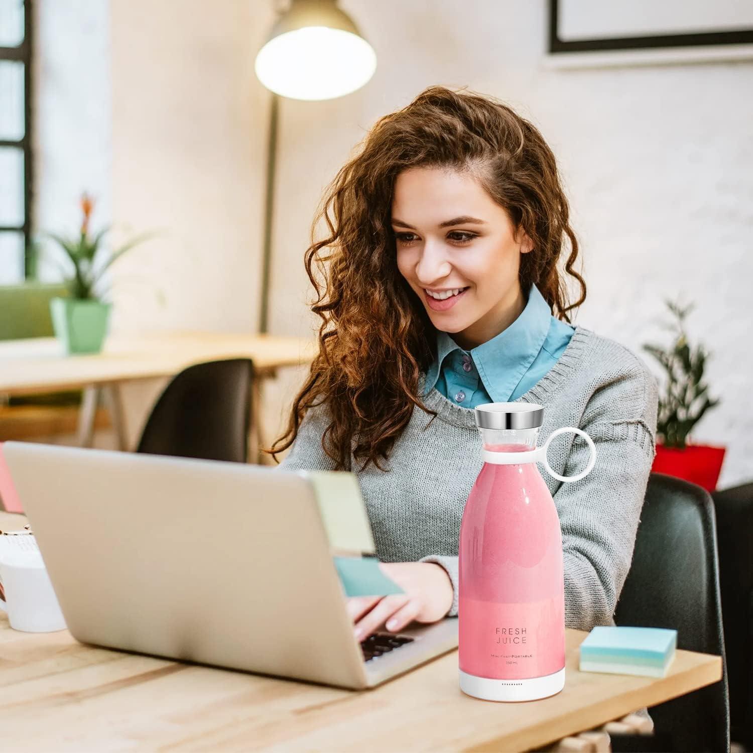 Licuadora Portátil MIAOKE 350ml USB para Batidos y Smoothies