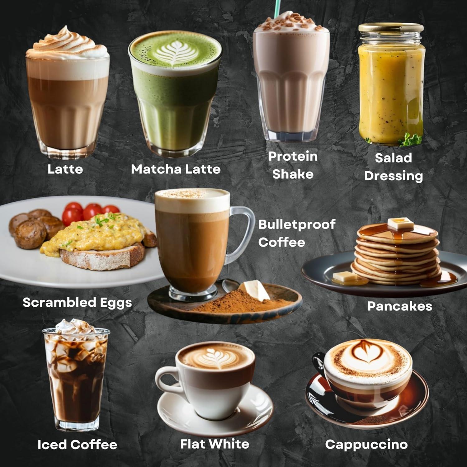 Batidor de Leche Recargable USB-C Secretbase con Jarra 12oz