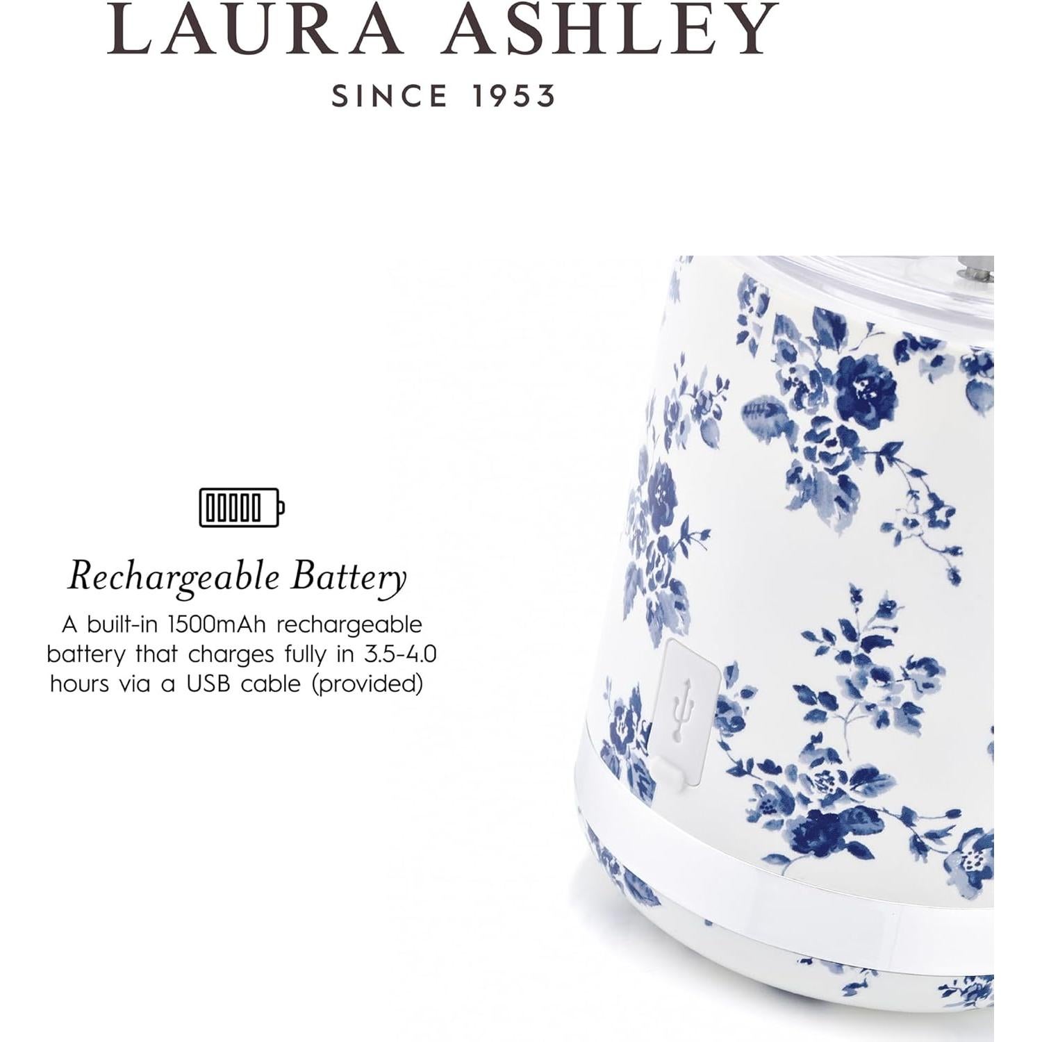 Mezclador Portátil Laura Ashley VQ China Rose 450ml USB