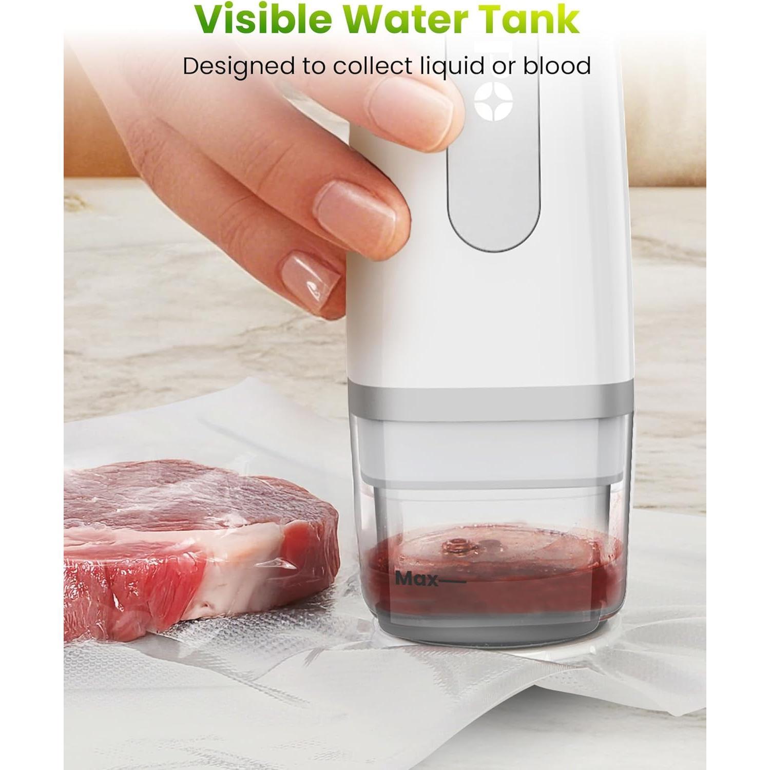 Sellador al Vacío FEPPO S30-W Compacto Blanco con 30 Bolsas