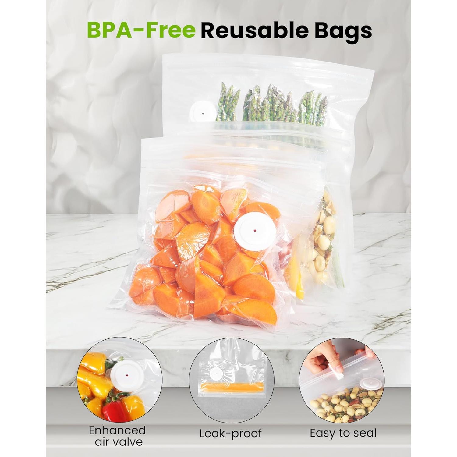 Sellador al Vacío FEPPO S30-W Compacto Blanco con 30 Bolsas