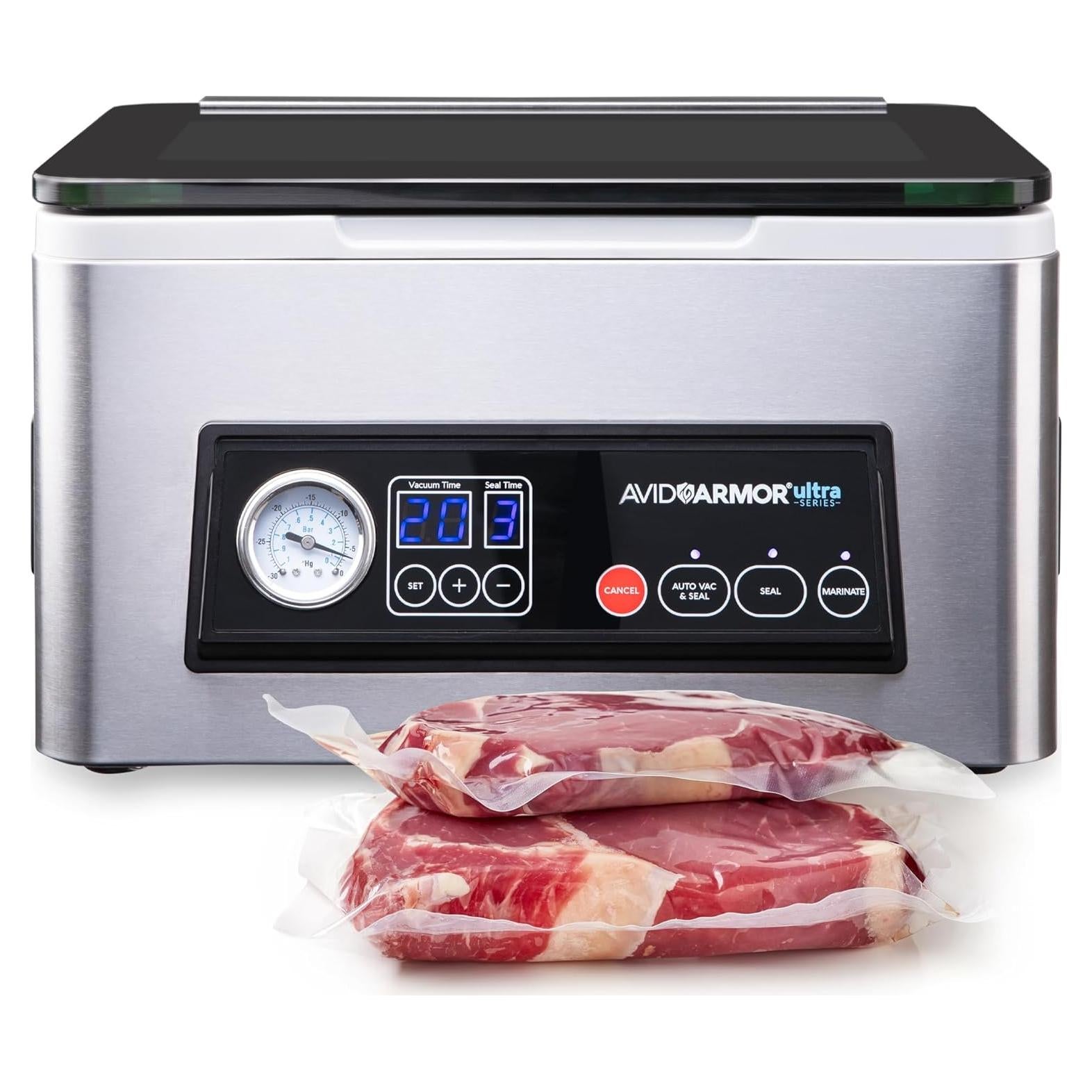 Selladora al Vacío Avid Armor USV20 - Compacta 11.5" Acero Inoxidable