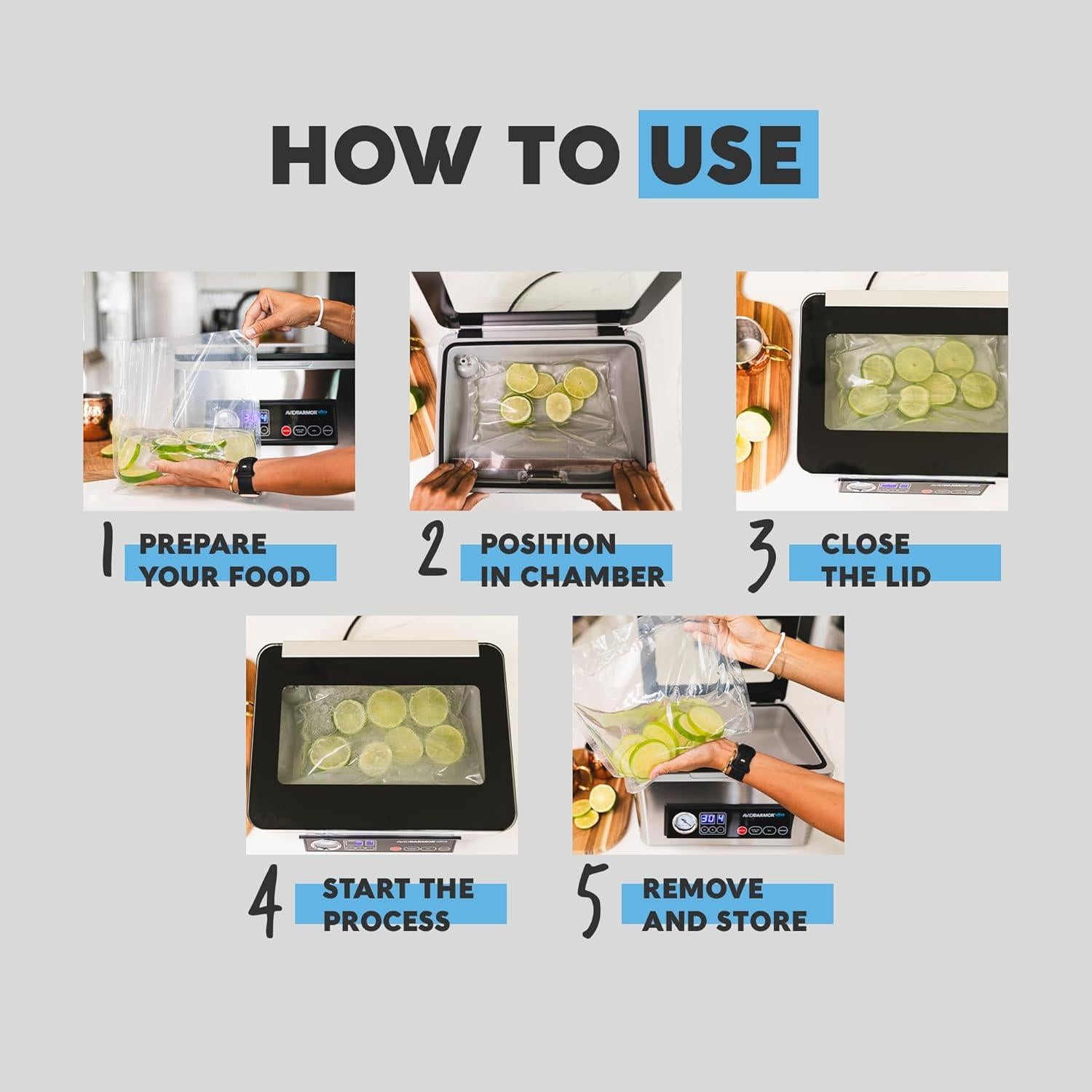 Selladora al Vacío Avid Armor USV20 - Compacta 11.5" Acero Inoxidable