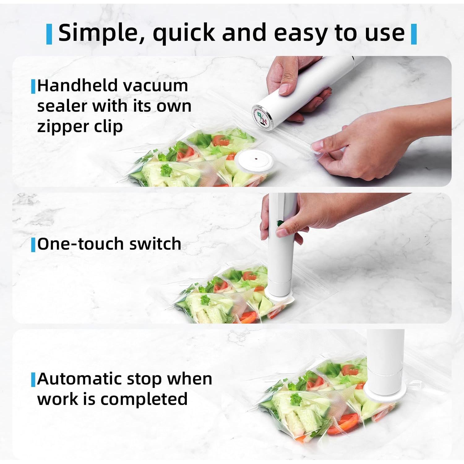 Sellador al vacío Vixino + 30 bolsas reutilizables