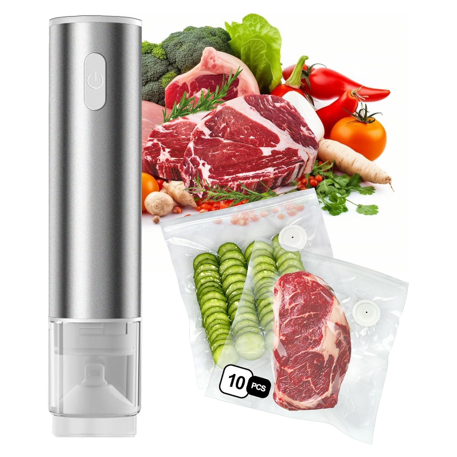 Sellador de Vacío Manual FloVogue Compacto 0.6 kg 10 Bolsas