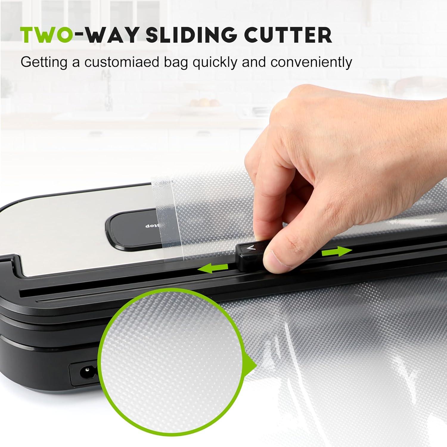 Máquina Selladora al Vacío XQDCZR VS1 con Cortador y 20 Bolsas