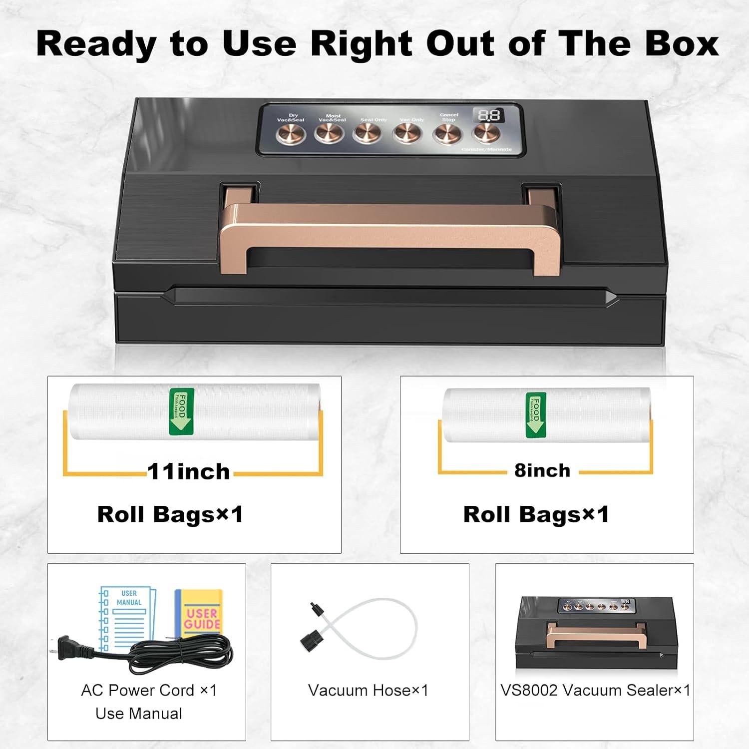 Sellador al vacío VACAPEX 2025 acero inoxidable 2.36 kg