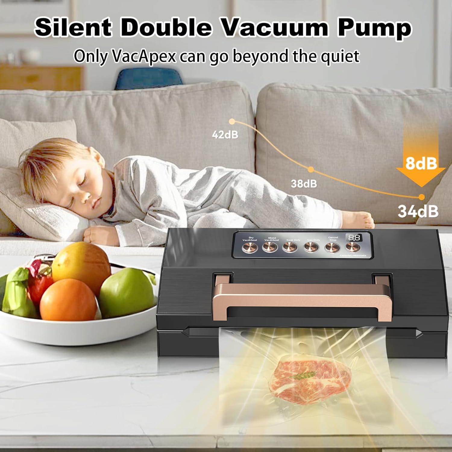 Sellador al vacío VACAPEX 2025 acero inoxidable 2.36 kg