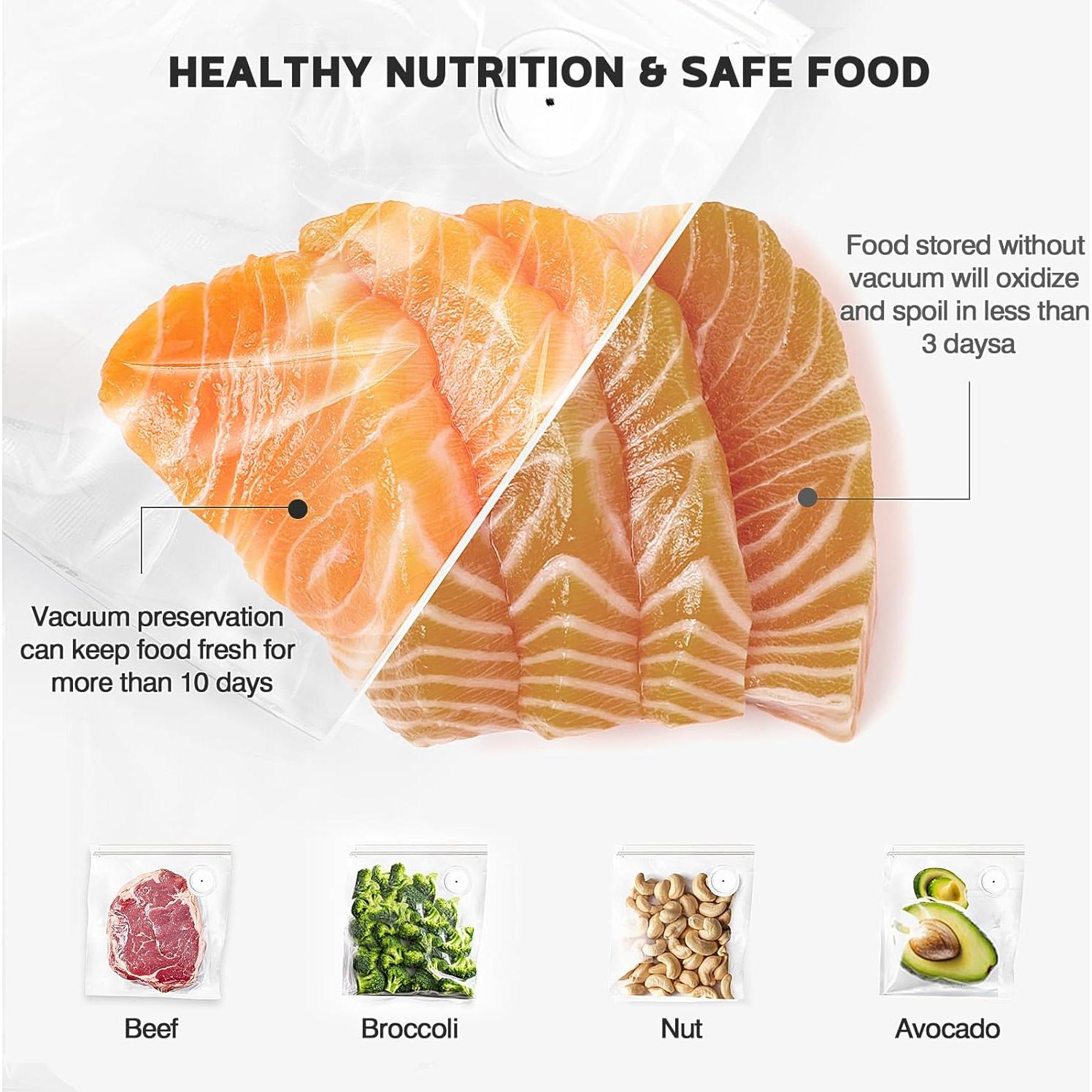 Sellador al vacío portátil VALACU + 15 bolsas reutilizables