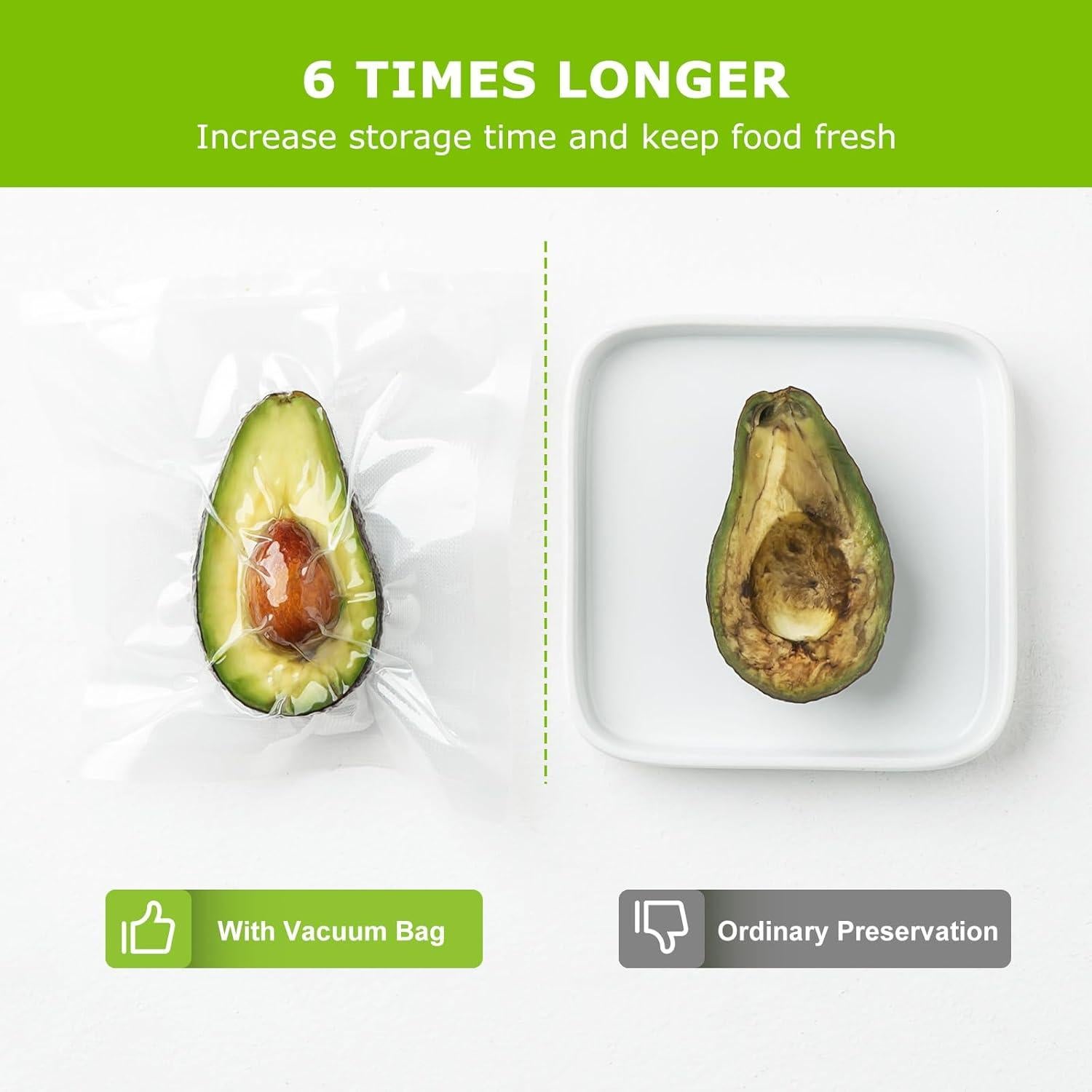 Bolsas de Sellado al Vacío Bonsenkitchen 50 Quart 20x30 cm