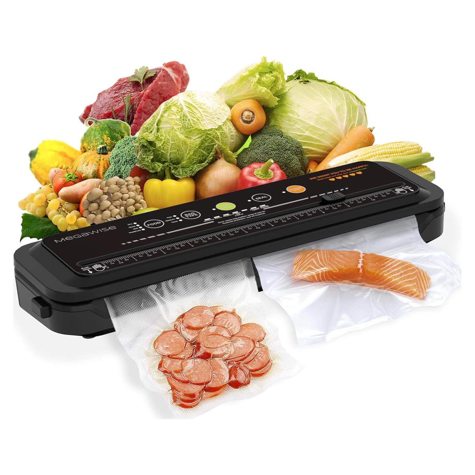 Sellador al Vacío MEGAWISE ZG3X Automático 120W Negro