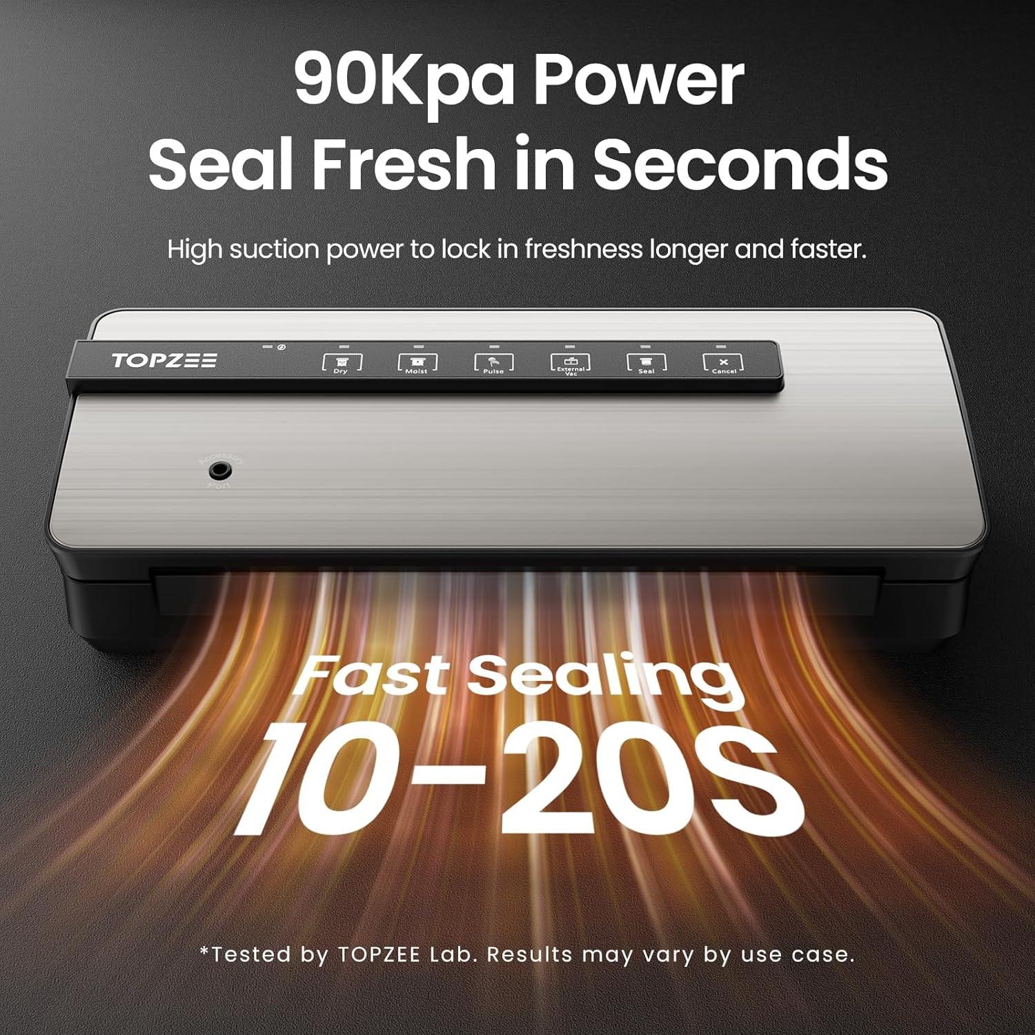 Sellador al vacío Topzee V3550 90kpa Acero Inoxidable